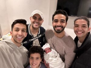 Hesham Gamal Instagram - القمررر ده ماشاء الله يبقى "زين محمد جمال" 👼🏻
تاني بيبي في الجروب بتاعنا بعد عمر ابن مادي ❤️
وان شاء الله ولادنا يبقوا في ضهر بعض زي محنا في ضهر بعض 💪🏻
الف مبروووووك روينا احلى واصغر أم اللي متعبتش حد ولا حد حس بيها ماشاء الله بجد 🖐🏻
 واخويا الصغير ابو زين 👬 اللي هيبقى أحن أب ان شاء الله 🥰