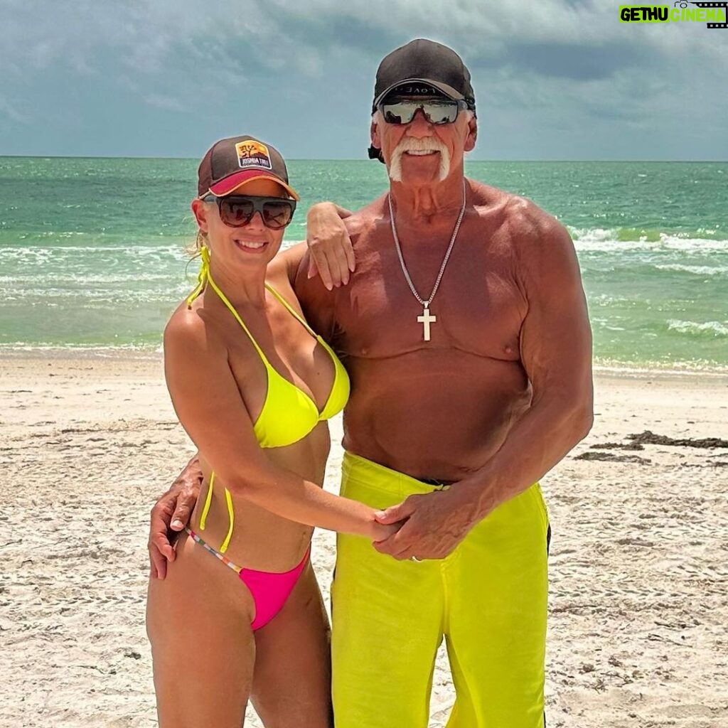 Hulk Hogan Instagram - Beach day with my Sky Baby, it always seems just perfect, like she’s always been here, Sky Baby 4Life One Love HH