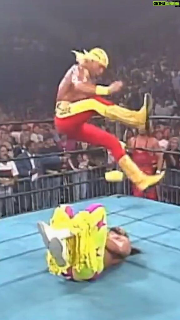 Hulk Hogan Instagram - Check out these unforgettable leg drops, brother! Brace yourselves for the power and impact of Hulkamania! 💥🦵 Hulkamaniacs, get ready to witness the absolute devastation of 5 of my top leg drops! Brace yourselves for the power, precision, and the earth-shaking impact that defines Hulkamania! #HulkHogan #LegDrop #WrestlingMoves #IconicMoments #Legendary #Hulkamaniacs #WWE