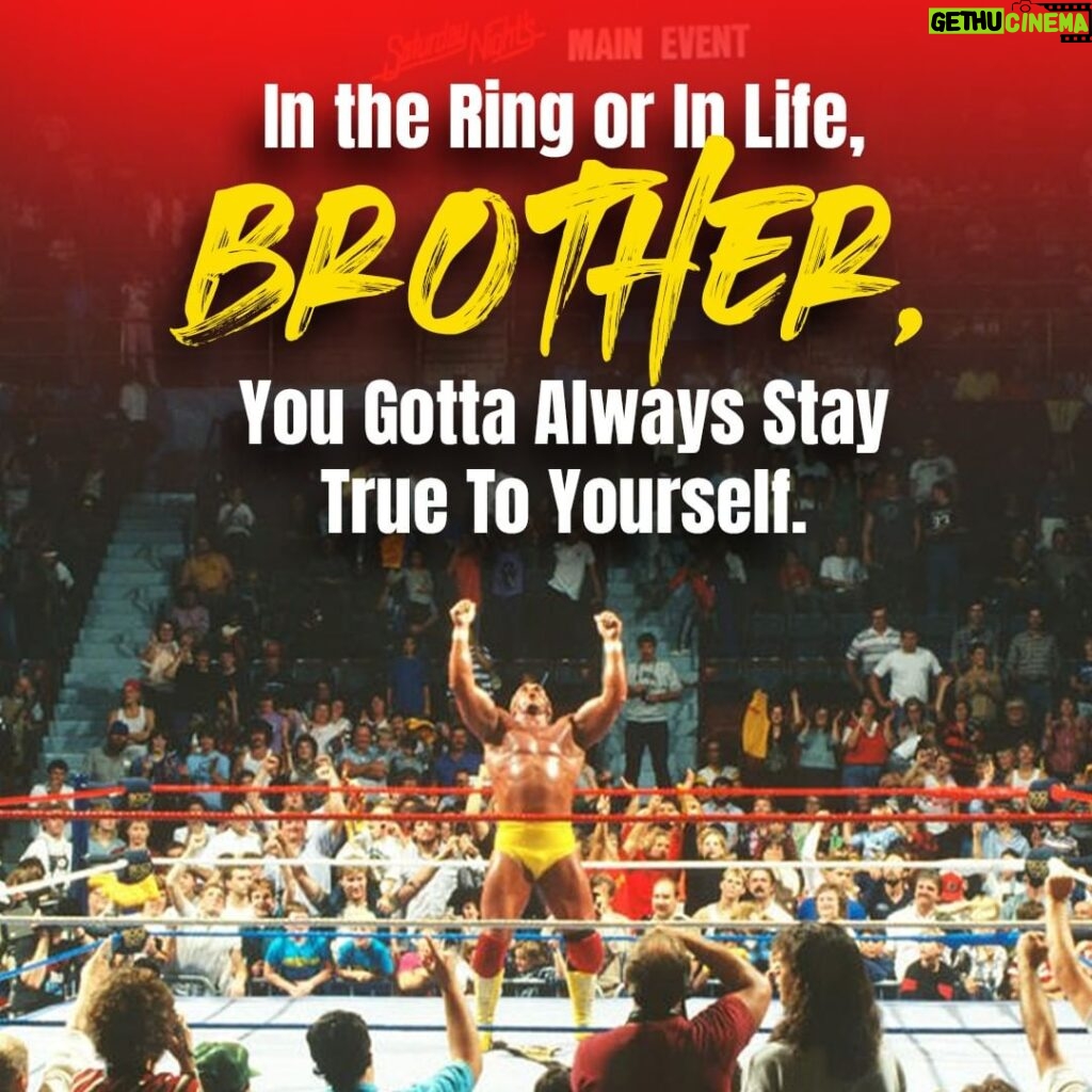 Hulk Hogan Instagram - Words to live by, brother! In the ring or in life, staying true to yourself is the key to success. Stay True to Yourself, Brother! In the ring or in life, these words hold true, Hulkamaniacs. It's all about staying true to yourself, no matter what challenges you face. 💪 When I step into the ring, I embody the spirit of Hulkamania. But beyond the bright lights and roaring crowds, it's essential to remain grounded in who you are. Stay true to your values, your beliefs, and your dreams. Remember, the power of authenticity is unstoppable. Embrace your uniqueness, embrace your passions, and let your true colors shine. Be the champion of your own story, brother! So, as you tackle the challenges in the ring of life, never forget to stay true to yourself. Let your inner Hulkamaniac guide you to greatness! #hulkhogan #staytrue #authenticity #believeinyourself #beyourself #hulkamaniacs