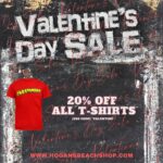Hulk Hogan Instagram – 💕Valentines Day Sale💞 starting now until Valentine’s Day & all T-Shirts are 20%Off online only… (Link in bio)
– Use code “Valentine” at Checkout 

🌐Link: https://hogansbeachshop.com Hulk Hogan’s Wrestling Shop