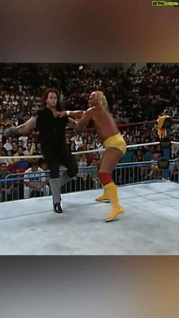 Hulk Hogan Instagram - Dug up a classic gem from ‘91! The Undertaker and I went head-to-head for the first time, and it was pure mayhem, brother! Grateful for the history we made and the fans who’ve been there every step of the way 💪