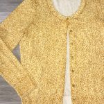 Hunter Schafer Instagram - Most recent wearable project: "cardigan reconstruction" thrifted this talbots cardigan for $2 (swipe to see) bc I liked the color and reconstructed it into this lil number with the help of lots of interfacing.