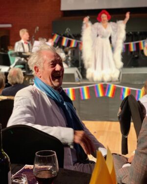 Ian McKellen Instagram - Enjoying my surprise birthday party. Photo by @paul_mathias_thegrapes