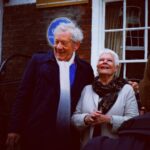 Ian McKellen Instagram - With Judi Dench, who unveiled #blueplaque honouring Sir John Gielgud, which immediately tried to photobomb us.