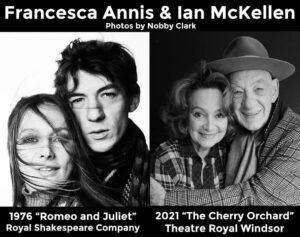 Ian McKellen Instagram - In "The Cherry Orchard," Francesca Annis is Ranevskaya, I am Firs and tickets are at theatreroyalwindsor.co.uk/thecherryorcha… Last 2 weeks!