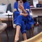 Ibtissam Laaroussi Instagram - لمهم ولفنا رمضان والاجواء ديالو ندعو الله ان يتقبل منا ومنكم عيد مبارك سعيد بالهناء وراحة البال الصحة والسلامة كل الحب مني لكم ❤️❤️ Tenue by @inouchka.ma