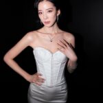 Irene Kim Instagram - A bit of classic Hollywood glam🤍 Jewels: @fredjewelry Dress: @nicolefeliciacouture