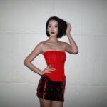 Irene Kim Instagram - Paint the town red💋 @revolve #AD #REVOLVEaroundtheworld Singapore