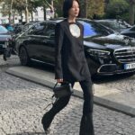 Irene Kim Instagram - This is a @courreges suit 🖤🌑 Paris, France