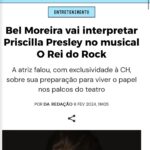 Isabella Moreira Instagram - Mãe, to na @capricho 🙈 e pra anunciar que vou interpretar Priscilla Presley no musical @oreidorock! Eu não consigo começar a explicar a felicidade que senti ao receber esse convite. Tava muuuuito difícil não contar pra vocês, mas agora prometo muitos conteúdos dos bastidores! Tá sendo um desafio muito divertido de encarar! Estreia dia 15/03 e ficamos em cartaz de quinta a domingo no Teatro Claro MAIS SP no Shopping Vila Olimpia. As vendas já estão abertas! Espero todos vocês lá 🥹🫶🏻 Garanta seu ingresso no site da @uhuu ou na bilheteria do Teatro Claro! Apresentado por @minc e @BradescoSeguros Apoio @premierpet 📸 : @stephansolon #oreidorockomusical #oreidorock #priscillabealieu #hproducoesculturais #andarilhofilmes #turbilhaodeideias #teatroclaroMAIS #março #premierpet #bradescoseguros #ministeriodacultura