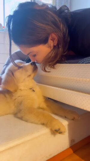 Isha Koppikar Instagram - My daily dose of happiness ❤️

#boomerang #love #candid #cutie #dogsofinstagram #dogstagram #doglover