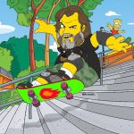 Jack Black Instagram – Jablinski Skateboarding Simpson’s Style
📷 @rino_russo_