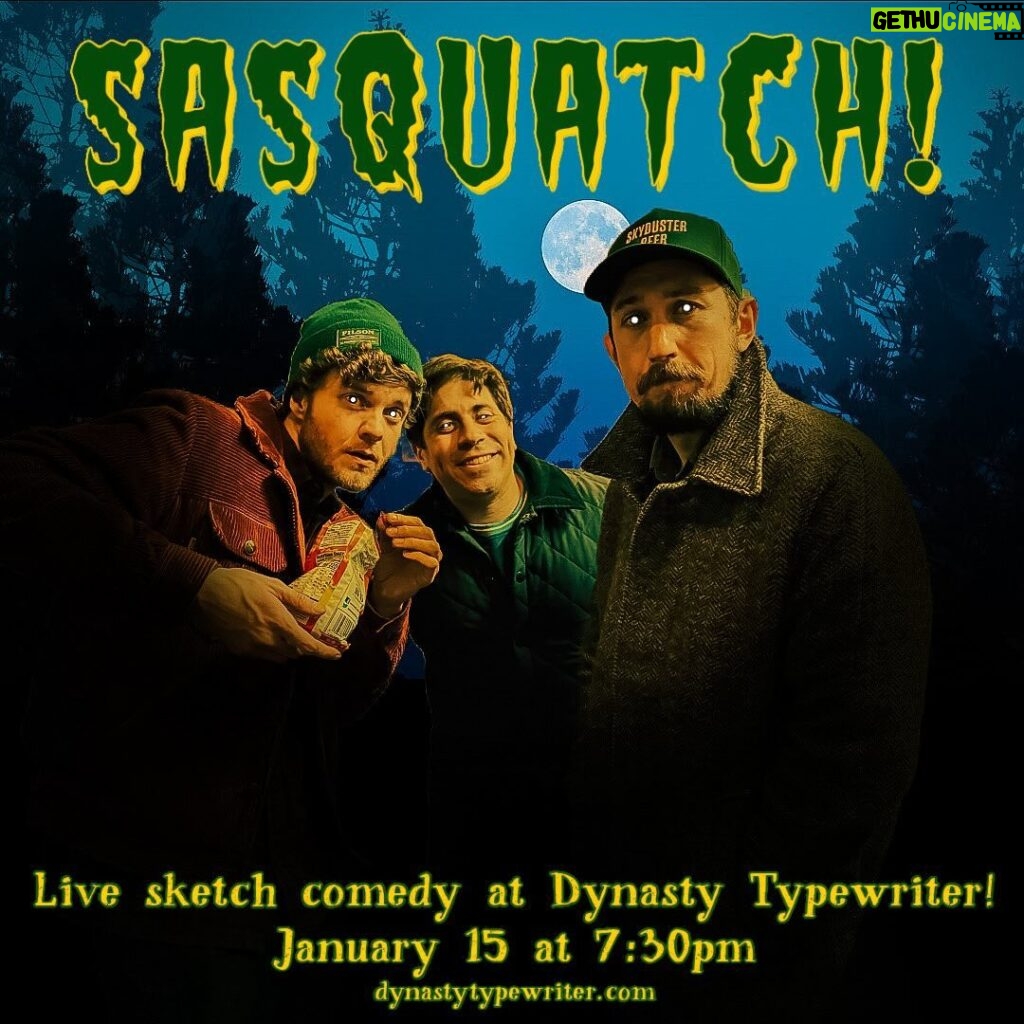 Jack Quaid Instagram - SASQUATCH IS BACK IN LA, BABY! Join us this coming Monday 1/ 15 at @dynastytypewriter. This one’s gonna be A TON of fun. We’re trying a lot of weird shit out and maybe even some special guests will make an appearance?! Tickets at the link in my bio! The last show sold out quickly so get your tickets NOW! #sasquatch #sketchcomedy #dynastytypewriter Dynasty Typewriter