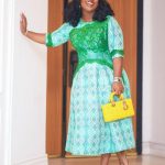 Jackie Appiah Instagram - Work hard play hard Dress @modabertha Kente @goba_kente Styled by @bveystyling Picture @chocolate_shot_it Makeup @cheeks_nbrows Hair styled @vals_signatures