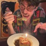 Jacob Bertrand Instagram - Happy Birthday lists! I didnt have a nice picture with spencer so heres him moments before devouring peytons banana foster thing. The other is just peyton lookin cute and i happen to be in the background