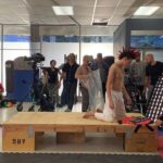 Jacob Bertrand Instagram - Some behind the scenes from season 3 of cobra kai! This was my favorite scene to shoot. Especially the button of spittin on bo. Sorry @blonde_ambition_mitchell Atlanta, Georgia