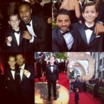 Jacob Tremblay Instagram - Met some of my favorite actors tonight, I had a blast! #goldenglobes #oscarisaac #poedameron @michaelbjordan #creed #chrisevans #captainamerica #roommovie