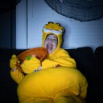 Jacob Tremblay Instagram - Eating junk and watching horror movies is not cancelled. #happyhalloween 🎃 #Garfield * (📷: @camillecandia)