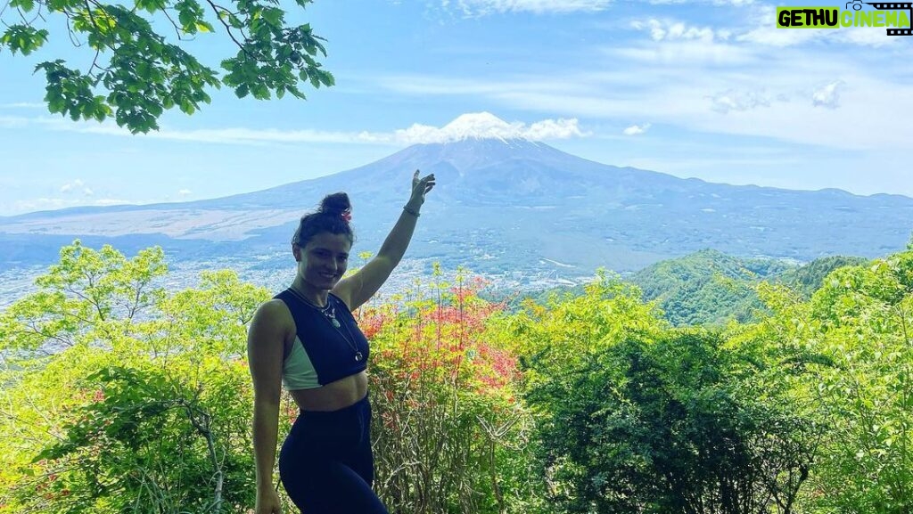 Jade Chynoweth Instagram - Fuji 🗻 Hiked about 6 miles just to get this magical view…sore but worth it🙏🏼 @jagerchynoweth2 hiking partner for life . Fuji Mountain, Japan