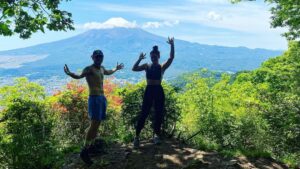 Jade Chynoweth Instagram - Fuji 🗻 Hiked about 6 miles just to get this magical view…sore but worth it🙏🏼 @jagerchynoweth2 hiking partner for life . Fuji Mountain, Japan