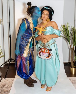 Jade Thirlwall Instagram - A whole new world and a whole new man 🧞‍♂️👑 Sorry Aladdin 👀 #yougottarubmetherightway 

📸 @pharaohdraws