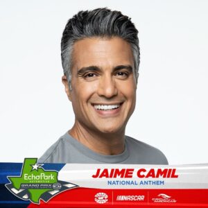 Jaime Camil Instagram - Come thru Texas!! I am excited to sing the anthem for @nascaratcota! Hope to see you there! If not, watch it live @nascaronfox at 3:30 pm EST #NASCAR75 #NASCAR / Si están en Austin nos vemos este Domingo en la carrera! Tendré el honor de cantar el himno nacional 🤩