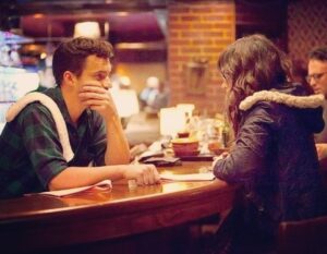 Jake Johnson Instagram - From the pilot of #NewGirl
@zooeydeschanel #jakekasdan 
Shooting at The Prince Bar in Koreatown.