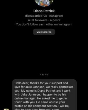 Jake Johnson Instagram - I have no idea who this person is. Also if anyone contacts you on my behalf it’s a scam.  I also don’t have any other accounts. Be safe.