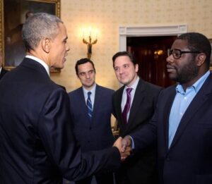 Jake Johnson Instagram - #tbt when my brother Dan Johnson & I met @barackobama & #SteveMcQueen