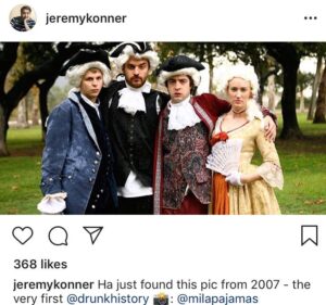 Jake Johnson Instagram - Great memory @jeremykonner & @dw34 & @ashleythejohnson