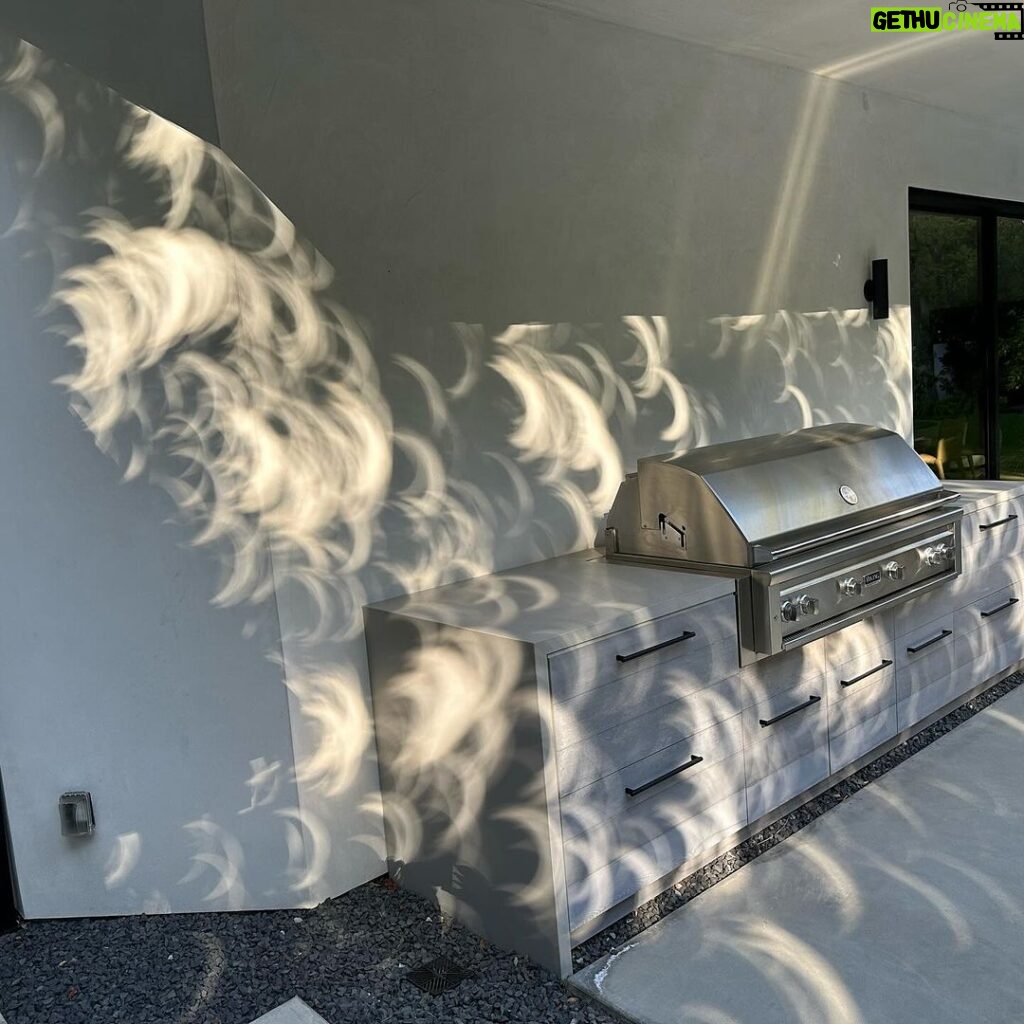 James Gunn Instagram - Solar eclipse shadows in my backyard right now. #solareclipse