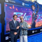 James Gunn Instagram - At the #BlueBeetle screening with my partner Peter Safran! I can’t wait for audiences to meet Jaime Reyes, who will be an amazing part of the DCU going forward! @greglauren @scarosso styling: @emilydiddle
