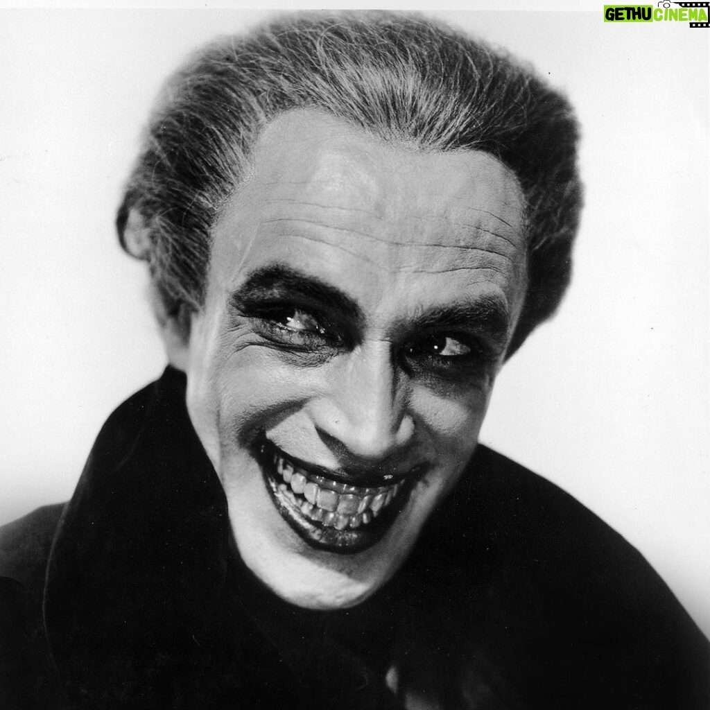 James Gunn Instagram - Conrad Veidt in Paul Leni’s “The Man Who Laughs” (1928), based on Victor Hugo’s novel. The film was a silent romantic melodrama - Veidt’s character was the hero; the smile was carved into his face as a boy by a Comprachico (a fictional group of people who reshaped the physical appearance of children like a pruner would a Bonsai tree). Bill Finger, Bob Kane & Jerry Robinson couldn’t agree on much but they all agreed Veidt’s portrayal was the inspiration for the Joker in the comics.