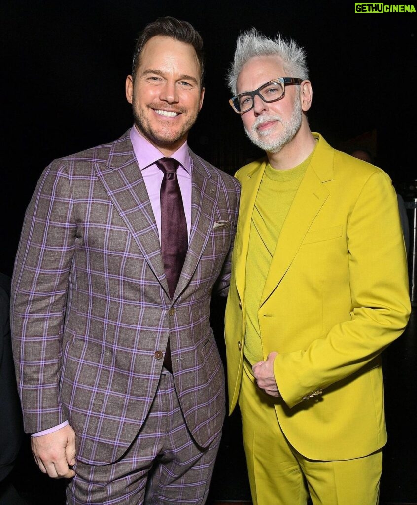James Gunn Instagram - Happy Birthday, buddy! What a wonderful ten years of friendship and creative collaboration it’s been. Thanks for being a monolithic testament to my good judge of character! 💜🧜‍♂️ @prattprattpratt