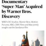 James Gunn Instagram – I saw the stunningly beautiful documentary “Super/Man: The Christopher Reeve Story” a couple weeks ago. It emotionally floored me. Peter & I knew DC Studios needed to be involved & I’m grateful to Peter & our WBD family at Warner Bros, HBO, CNN & Max having worked so hard to acquire it. It’s a wonderful film by wonderful filmmakers & Reeve’s family not only for people like me who love Reeve’s work but for everyone.