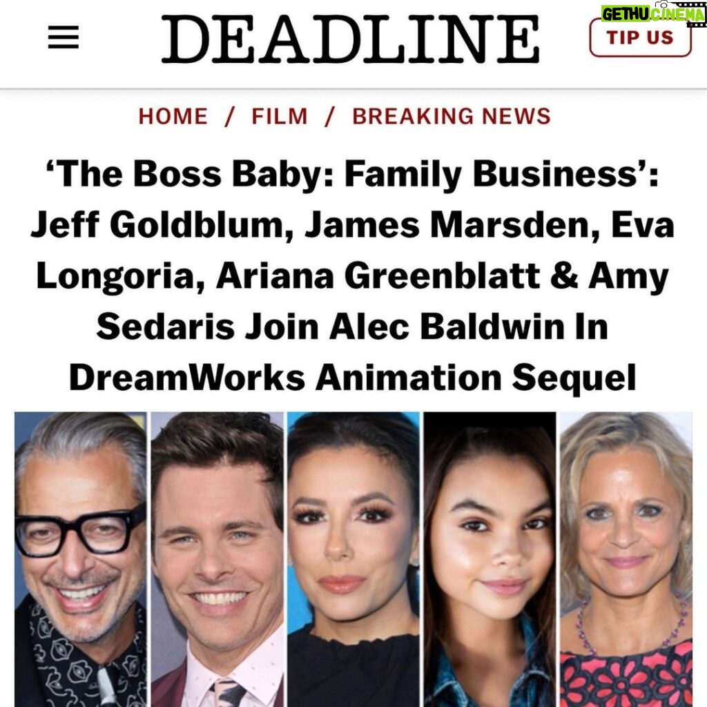 James Marsden Instagram - We’ve got a BOSS BABY 2 on the way! Excited to be on board this one for @dreamworks #bossbaby2