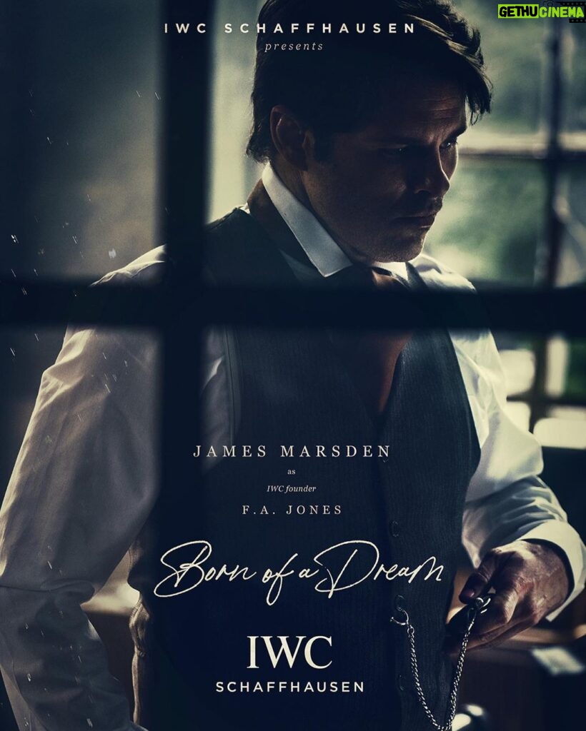 James Marsden Instagram - Such a pleasure to be a part of this short film project for @iwcwatches where I play IWC founder F.A. Jones. Look out for the trailer I’ll be posting tomorrow, and launching on www.iwc.com #IWCwatches #BornOfADream #ad