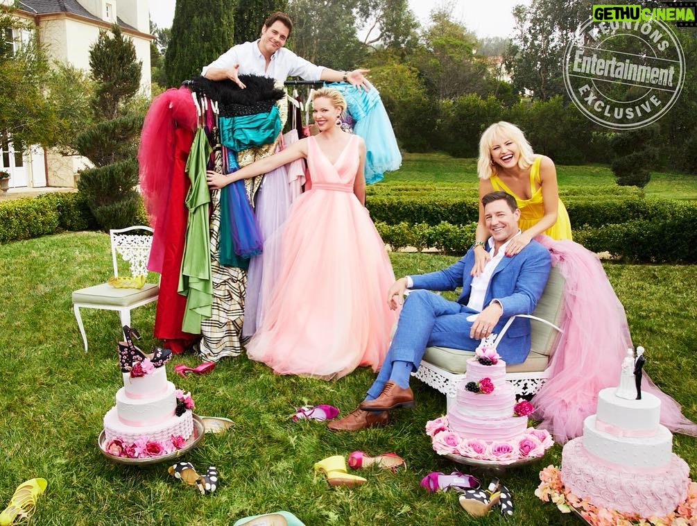 James Marsden Instagram - 27 Dresses reunion 11 years later for @entertainmentweekly! Nice seeing this fun bunch again (took a whole 3 minutes before the champagne was flowing). Thoughts on a sequel?... 27 Children?? Check out the special Rom-Com reunion issue on stands today! #loveEWstyle