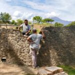 James May Instagram - Pompeii, mending mysterious damage to wall.