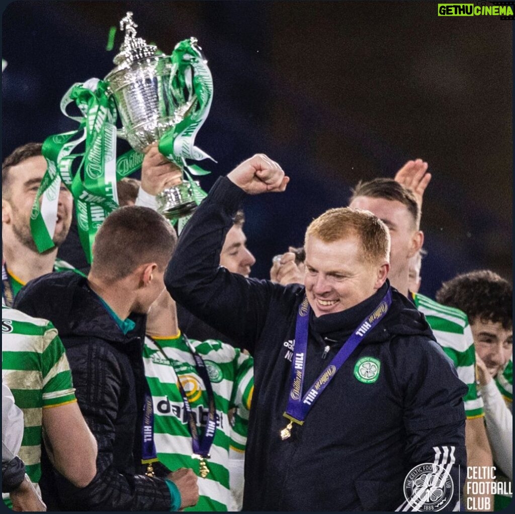 James McAvoy Instagram - Legend. #neillennon #celtic #quadrupletreble Hampden Park