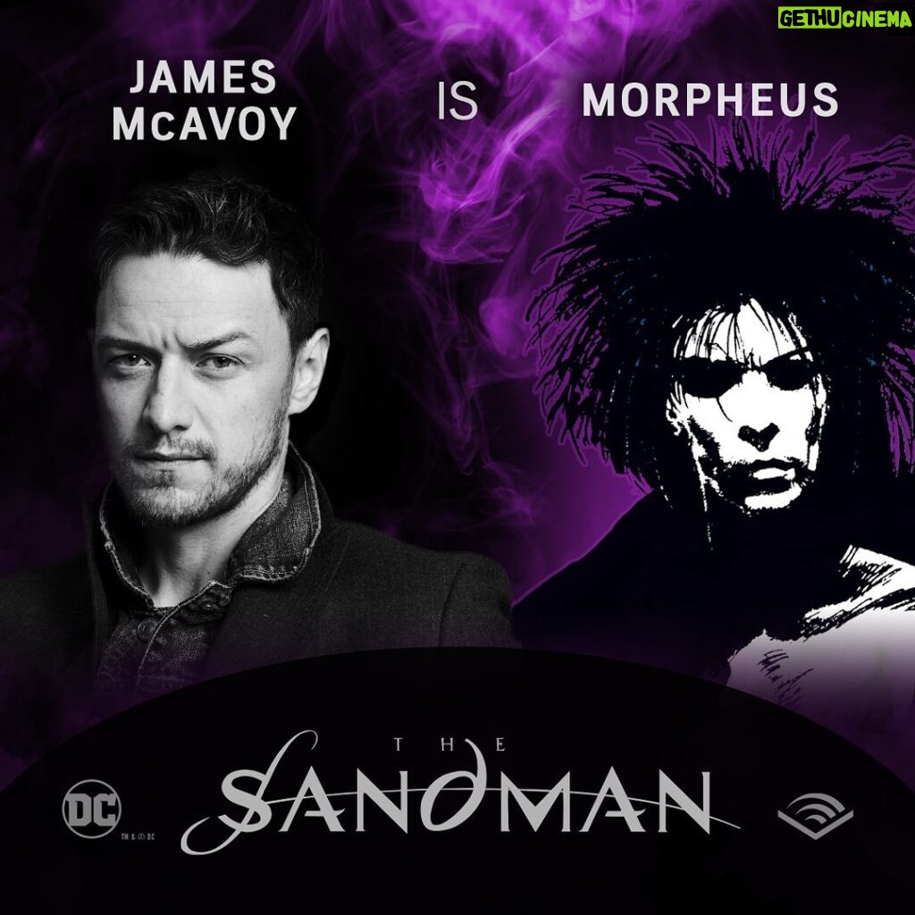 James McAvoy Instagram - Coming soon to Audible. The @neilhimself classic!!!! I’m very honoured to say I’m playing the one and only Morpheus.(there are other Morpheus’s...that sounds like a dodgy plural...but None like the @neilhimself creation) #dirkMaggs,director working his usual audio Magic. #dccomics @dccomics