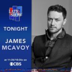 James McAvoy Instagram – Gonna be on @colbertlateshow tonight. Talking all things #cyrano and more. TICKETS IN BIO. @stephenathome #lssc Harvey Theater at BAM Strong