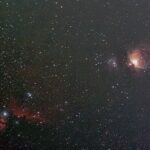 James Phelps Instagram - Clear skies and managed to get my first Horsehead Nebula (bottom left) with Orion Nebula (top right) Under the stars with a cup of tea and a big coat really has become my happy place. Shooting stars, galaxies and the ISS saying hello too Still learning how to stack/edit but happy with my first attempt. Any tips would be greatly appreciated 🔭🤓🌌🛰 (Nerd photo language- 1600iso 180sec uHC filter, 50 lights, 40 darks, 20 flats ) #SpaceNerd #orion #horseheadnebula #lookupitscool
