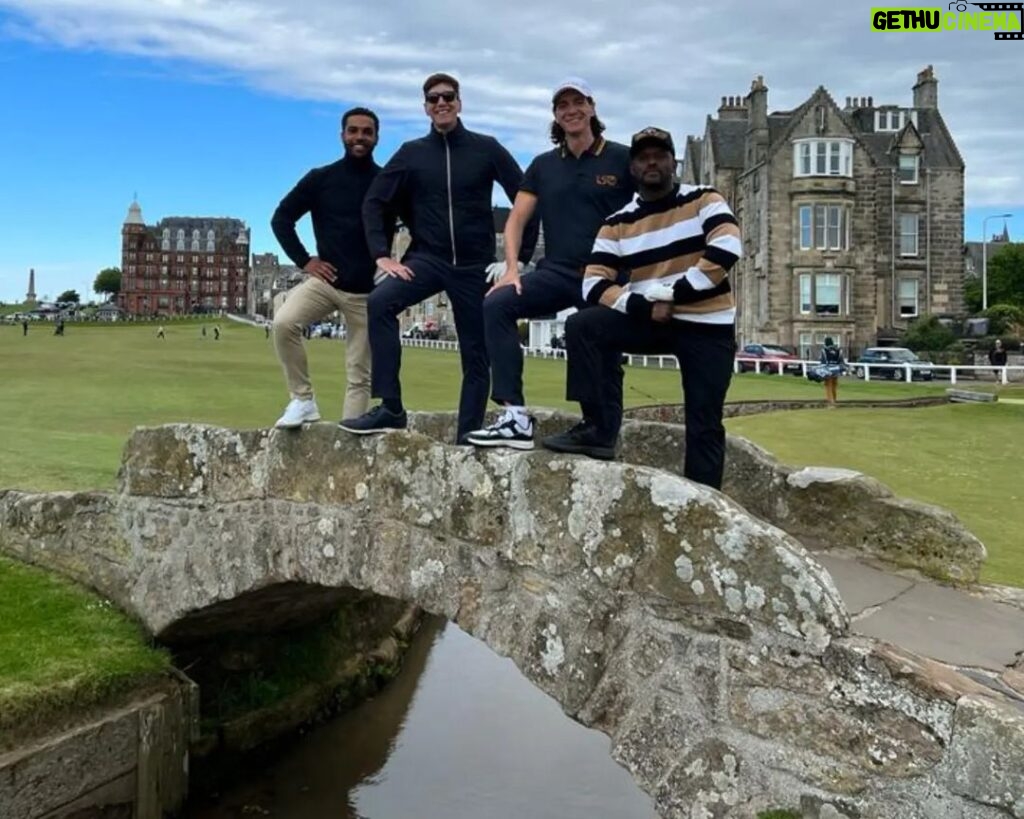 James Phelps Instagram - Back after one of the most amazing trips ever! (Made even sweeter by beating Oliver by 1 shot😊). Thank you @boss for not only making me look and feel like I was in @theopen but for allowing me to meet some amazing people. As I'm sure you all know golf is a huge thing for Oliver and I, so to play at the home of golf, have a drink in the @therandagolf club house with @groovyq and @its_lucien after a fun round is a dream come true. A sport that brings people together in amazing places. #beyourownboss #bucketlist #golf #36points #standrews St Andrews Links