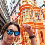 James Phelps Instagram - "I wonder if here, I can get up to no good?" Huge thanks to @universalorlando for having me today, making sure the staff at WW are still working hard, having a duff and trying (a few times) the BEST new coaster ever! #universalstudios #universalorlando #wizardingworldofharrypotter #jurassicworld Universal Studios, Orlando . Florida