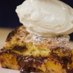 Jamie Oliver Instagram - Got some panettone leftover ? I've got you !! This panettone french toast recipe is an absolute belter and combines peaches, melted chocolate and ice cream......COME ON!!!! Recipe link is in my bio for you lovely lot to give it a try x x