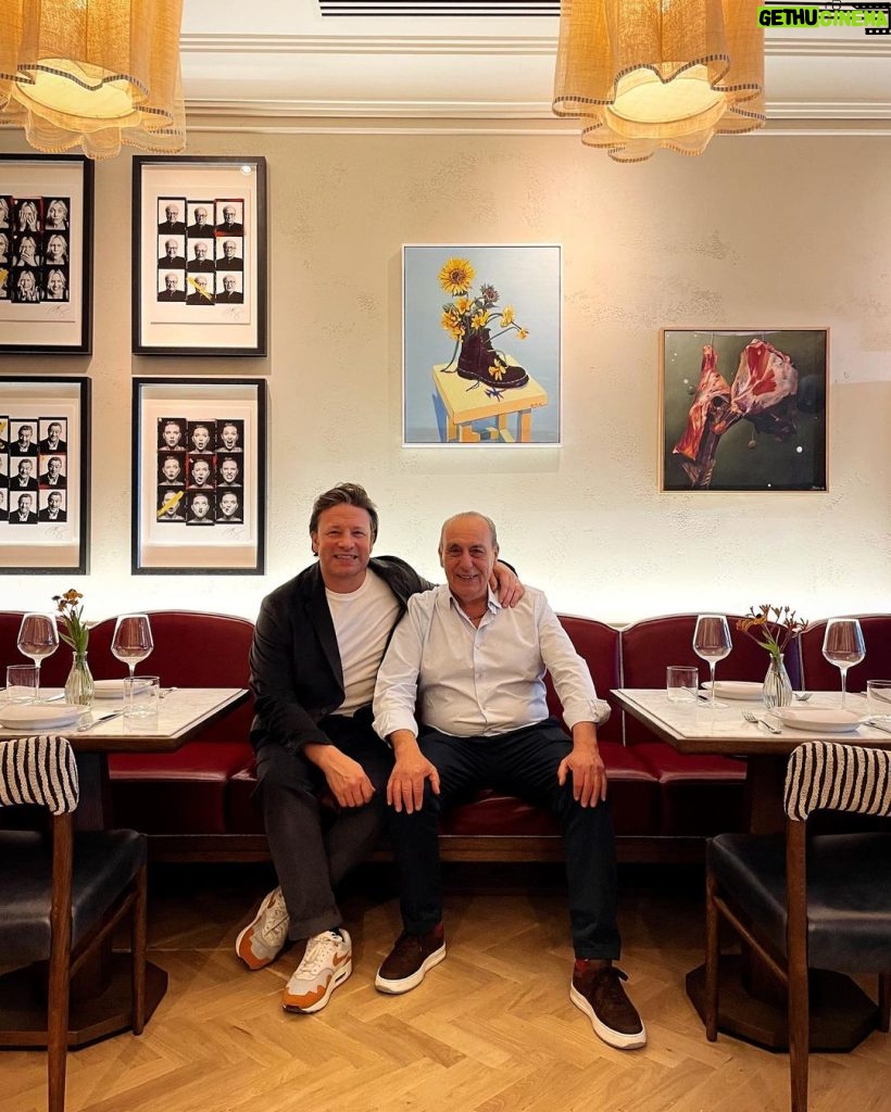 Jamie Oliver Instagram - You didn’t think I was finished wishing the legend that is @gennarocontaldo a happy birthday did you ???? Been looking at these pics of us over the years and had to share them check out those baby faces xxxx