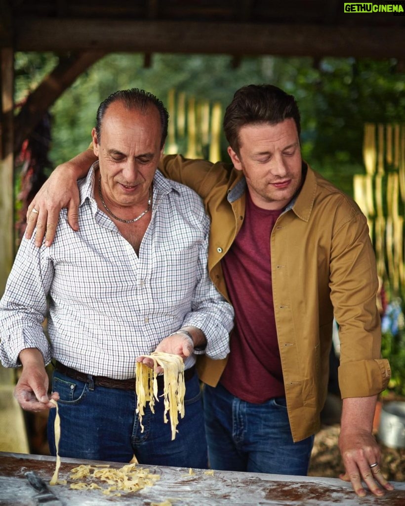 Jamie Oliver Instagram - You didn’t think I was finished wishing the legend that is @gennarocontaldo a happy birthday did you ???? Been looking at these pics of us over the years and had to share them check out those baby faces xxxx