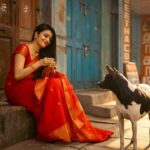 Janani Iyer Instagram - CAPTION this! ⬆️ Saree- @thepallushop Jewellery- @adorebypriyanka Shot by @murlee_photography Team @vb_views @vignesh_venkadesan @pradeepwilliams05
